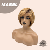 JBEXTENSION 8 Inches Dark Honey Blonde Women Fashion Full Machine Wig MABEL【PLUS PERMATEASE】【BENDY EAR TABS】