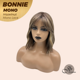 [PRE-ORDER] JBEXTENSION BONNIE MONO Full Monofilament Handmade Full Lace Full Hand Tied Wig 12 Inches Hazelnut Mono Lace Handmade Futura Fiber Glueless Wig BONNIE MONO HAZELNUT【BENDY EAR TABS】