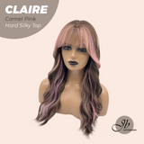 [PRE-ORDER] JBEXTENSION 22 Inches Scalpiana Camel Pink 3.5X4 Hard Silky Top Natural Scalp Effect Women Wig With Bangs CLAIRE SILKY TOP CAEML PINK