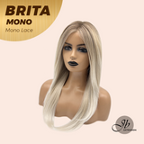 [PRE-ORDER] JBEXTENSION BRITA MONO Monofilament Handmade Wig 6X5 Full Monofilament Hand Tied Top Wig 22 Inches Light Blonde Mono Lace Wig with Anti-slip Silicone Strips Glueless Wig BRITA MONO【BENDY EAR TABS】