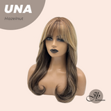 JBEXTENSION 22 Inches Hazelnut Wave with Bangs Wig UNA HAZELNUT
