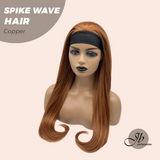 JBEXTENSION 24 Inches Long Curly Hair Copper Headband Wig SPIKE WAVE HAIR - COPPER