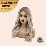[PRE-ORDER] JBEXTENSION CLAIRE MONO Partial Monofilament Wig 22 Inches Bali Blonde Curly Partial Mono Lace Glueless Wig CLAIRE MONO BALI BLONDE【BENDY EAR TABS】