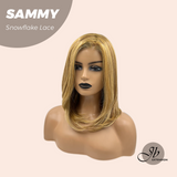 JBEXTENSION 15 Inches Honey Blonde Pre-Cut Snowflake Lace Frontlace Glueless Wig SAMMY【PERMATEASE】