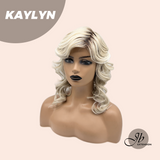 JBEXTENSION 15 Inches Blonde Curly Women Fashion Full Machine Wig KAYLYN【PLUS PERMATEASE】【BENDY EAR TABS】