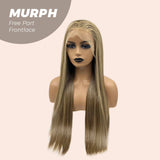 JBEXTENSION 28 Inches Mix Brown Straight Lace Front Wig.Pre Plucked 6*14 HD Transparent Lace Frontal wig MURPH