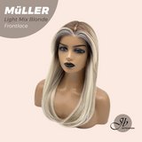 JBEXTENSION Peluca de encaje frontal para mujer de longitud media marrón de 22 pulgadas ROBY 150% de densidad