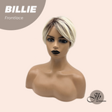 JBEXTENSION 9 Inches Pixie Cut Blonde Pre-Cut Frontlace Glueless Black Sapphire Wig BILLIE