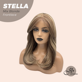 JBEXTENSION Peluca de encaje frontal para mujer de longitud media marrón de 22 pulgadas ROBY 150% de densidad