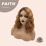 JBEXTENSION 14 Inches Wave Copper Pre-Cut Side Part Frontlace Glueless Black Sapphire Wig FAITH