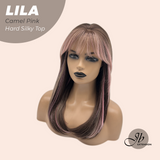 [PRE-ORDER] JBEXTENSION 20 Inches Scalpiana Camel Pink Wolf Cut 3.5X4 Hard Silky Top Natural Scalp Effect Wig With Bangs LILA CAMEL PINK