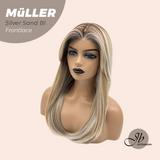 JBEXTENSION Peluca de encaje frontal para mujer de longitud media marrón de 22 pulgadas ROBY 150% de densidad