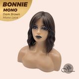 [PRE-ORDER] JBEXTENSION BONNIE MONO Full Monofilament Handmade Full Lace Full Hand Tied Wig 12 Inches Dark Brown Mono Lace Handmade Futura Fiber Glueless Wig BONNIE MONO DARK BROWN【BENDY EAR TABS】