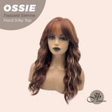 [PRE-ORDER] JBEXTENSION 22 Inches Scalpiana Long Wave Toasted Sienna 3.5X4 Hard Silky Top Natural Scalp Effect Wig with Bangs OSSIE