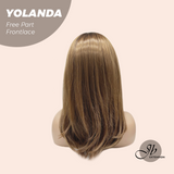 JBEXTENSION 18 Inches Brown Curly Lace Front Wig.Pre Plucked HD Transparent Lace Frontal Glueless Wig YOLANDA