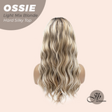 [PRE-ORDER] JBEXTENSION 22 Inches Scalpiana Long Wave Light Mix Blonde 3.5X4 Hard Silky Top Natural Scalp Effect Wig with Bangs OSSIE LIGHT MIX BLONDE