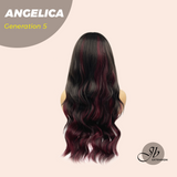 JBEXTENSION GENERATION FIVE 28 Inches Wave Black Red Wig ANGELICA G5