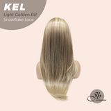 JBEXTENSION 22 Inches Light Golden Brown Pre-Cut Snowflake Lace Frontlace Glueless Wig KEL LIGHT GOLDEN BROWN【PERMATEASE】【BENDY EAR TABS】- M/L