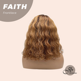 JBEXTENSION 14 Inches Wave Copper Pre-Cut Side Part Frontlace Glueless Black Sapphire Wig FAITH