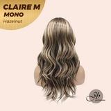 JBEXTENSION CLAIRE MONO Partial Monofilament Wig 22 Inches Hazelnut Curly Partial Mono Lace Glueless Wig CLAIRE MONO HAZELNUT【BENDY EAR TABS】