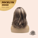 JBEXTENSION JOCELYN MONO Monofilament Handmade Wig 6X5 Full Monofilament Hand Tied Top Wig 11 Inches Pine Cones Mono Lace Wig with Anti-slip Silicone Strips Glueless Wig JOCELYN MONO【BENDY EAR TABS】