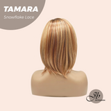JBEXTENSION 10 Inches Sunset Blush Pre-Cut Side Part Snowflake Lace Frontlace Glueless Wig TAMARA【BENDY EAR TABS】