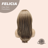 JBEXTENSION 20 Inches Light Brown Fiber X, Tangle Less Pre-Cut Free Part Frontlace Glueless Wig FELICIA【FIBER X】