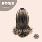 JBEXTENSION 16 Inches Hazelnut Curly Women Pre-Cut Frontlace Glueless Wig with Bangs ROSIE HAZELNUT