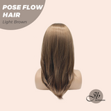 JBEXTENSION 18 Inches Light Brown Headband Wig POSE FLOW HAIR - LIGHT BROWN