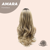 JBEXTENSION 22 Inches Mix Blonde Pre-Cut Side Part Frontlace Glueless Black Sapphire Wig AMARA
