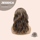 [PRE-ORDER] JBEXTENSION 16 Inches Caramel Curly Pre-Cut Side Part Snowflake Lace Frontlace Glueless Wig JESSICA CARAMEL【BENDY EAR TABS】