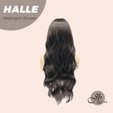 JBEXTENSION 27 Inches Long Wave Midnight Brown(Black/Brown) Wig with Bangs HALLE MIDNIGHT BROWN