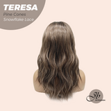 JBEXTENSION 18 Inches Pine Cones Pre-Cut Snowflake Lace Frontlace Glueless Wig TERESA PINE CONES【PERMATEASE】【BENDY EAR TABS】
