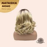 JBEXTENSION NATASHA MONO Monofilament Handmade Wig 6X5 Full Monofilament Hand Tied Top Wig 12 Inches Honey Blonde Mono Lace Wig Glueless Wig NATASHA MONO【BENDY EAR TABS】