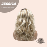[PRE-ORDER] JBEXTENSION 16 Inches Blonde Curly Pre-Cut Side Part Snowflake Lace Frontlace Glueless Wig JESSICA【BENDY EAR TABS】