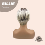 JBEXTENSION 9 Inches Pixie Cut Blonde Pre-Cut Frontlace Glueless Black Sapphire Wig BILLIE