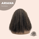 JBEXTENSION 16 Inches Deep Curly Dark Brown Pre-Cut Side Part Frontlace Glueless Black Sapphire Wig ARIANA【BENDY EAR TABS】