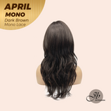 [PRE-ORDER] JBEXTENSION APRIL MONO Monofilament Handmade Wig 6X5 Full Monofilament Hand Tied Top Wig 18 Inches Dark Brown Mono Lace Wig With Anti-slip Silicone Strips Glueless Wig APRIL MONO DARK BROWN【BENDY EAR TABS】
