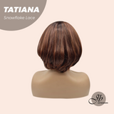 JBEXTENSION 10 Inches Copper Curly Pre-Cut Side Part Snowflake Lace Frontlace Glueless Wig TATIANA【BENDY EAR TABS】