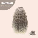 JBEXTENSION 21 Inches Ash Grey Deep Curly Pre-Cut Side Part Snowflake Lace Frontlace Black Sapphire Glueless Wig SHIMMI - BLACK SAPPHIRE【BENDY EAR TABS】