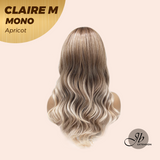 JBEXTENSION CLAIRE MONO Partial Monofilament Wig 22 Inches Apricot Curly Partial Mono Lace Glueless Wig CLAIRE MONO APRICOT【BENDY EAR TABS】