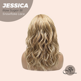 JBEXTENSION 16 Inches Raw Sugar Blonde Curly Pre-Cut Side Part Snowflake Lace Frontlace Glueless Wig JESSICA RAW SUGAR BLONDE【BENDY EAR TABS】