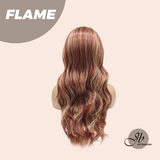 JBEXTENSION 24 Inches Curly Copper Auburn with Blonde Highlights Headband Wig FLAME