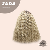JBEXTENSION 18 Inches Deep Curly Blonde Pre-Cut Side Part Frontlace Glueless Black Sapphire Wig JADA