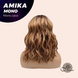 JBEXTENSION AMIKA MONO Monofilament Handmade Wig 6X5 Full Monofilament Hand Tied Top Wig 14 Inches Copper Curly Mono Lace Wig Glueless Black Sapphire Wig AMIKA MONO【BENDY EAR TABS】