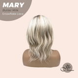 JBEXTENSION 14 Inches Butter Milk Pre-Cut Side Part Snowflake Lace Frontlace Glueless Wig MARY BUTTER MILK【BENDY EAR TABS】