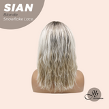 JBEXTENSION 16 Inches Blonde Wave Top Snowflake Lace Glueless Wig SIAN BLONDE【PERMATEASE】【BENDY EAR TABS】