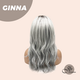 JBEXTENSION 19 Inches Grey Women Fashion Full Machine Wig GINNA【PLUS PERMATEASE】【BENDY EAR TABS】