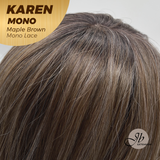 [PRE-ORDER] JBEXTENSION KAREN MONO Full Monofilament Handmade Full Lace Full Hand Tied Wig 20 Inches Maple Brown Mono Lace Handmade Futura Fiber Wig with Anti-slip Silicone Strips Glueless Wig KAREN MONO - MAPLE BROWN【BENDY EAR TABS】