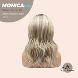 [PRE-ORDER] JBEXTENSION 16 Inches Silver Sand Blonde Pre-Cut 13X6 Free Part Snowflake Lace Frontlace Glueless Wig MONICA PRO - SILVER SAND BLONDE【BENDY EAR TABS】